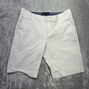 Banana Republic Womens Shorts Seersucker Striped Casual Sz 2 Fits 30" Beach Boho